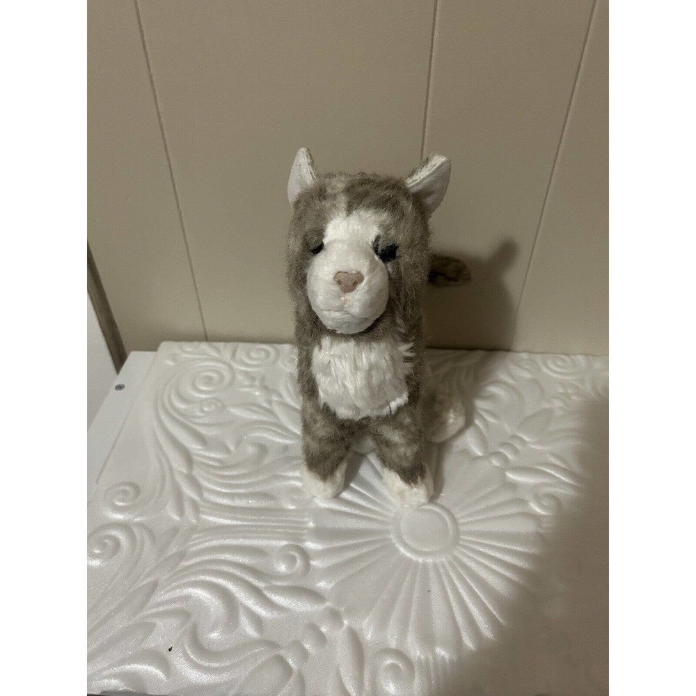 Bass Pro Shops Plush Cat Standing Tabby Cat Gray White Collectible Kitten Kitty
